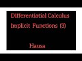 Differentiating Implicit Functions Da Hausa 3