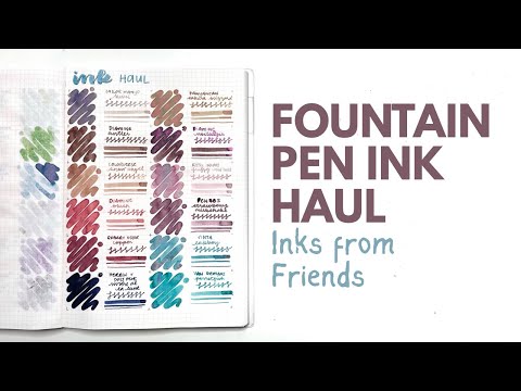 FOUNTAIN PEN INK HAUL // Inks from friends // Sailor, Diamine, Vinta, Van Diemans #fountainpenink