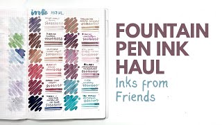FOUNTAIN PEN INK HAUL // Inks from friends // Sailor, Diamine, Vinta, Van Diemans #fountainpenink
