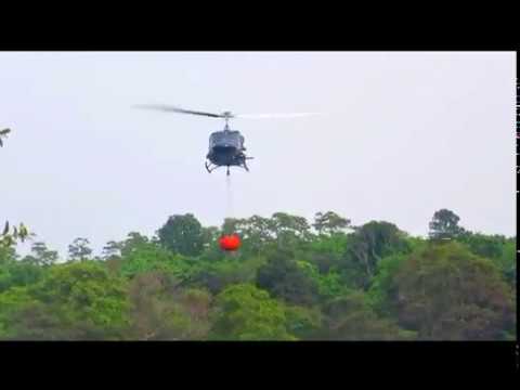 Kuliyapitiya Fire (Bell -212 Helicopter control the fire)