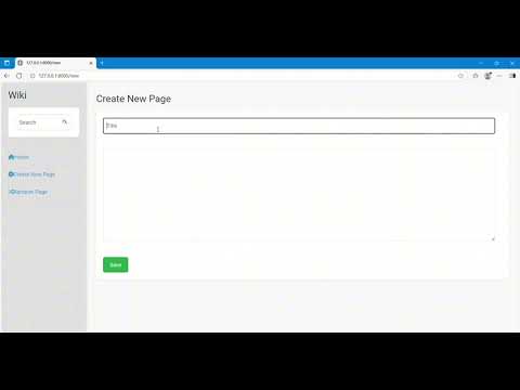 CS50 Web Project 1 - Wiki