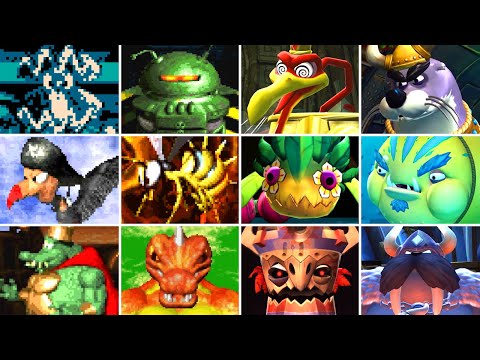 Donkey Kong Country Series - All Bosses (No Damage) [1994 - 2025]