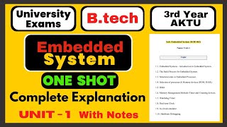 Embedded System | Unit - 1 | Embedded System One Shot | Embedded System AKTU | ES One shot | 6th sem