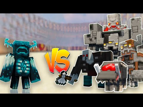 WARDEN vs CrimsonSteve's more mobs - Minecraft