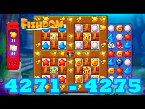 Fishdom Level 4271 - 4275 HD Walkthrough | 3 - match puzzle gameplay | android | 4272 | 4273 | 4274