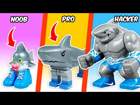 LEGO Brainrot: Noob - Pro - Hacker Tralalero Tralala | FUNZ Bricks