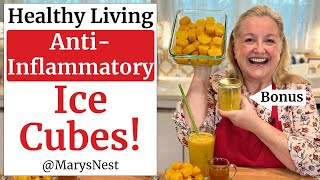 How to Make Lemon, Ginger, Turmeric Tea Ice Cubes - Anti-Inflammatory Drink to Serve Hot or Cold