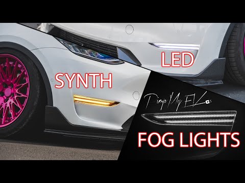 Tesla Model 3 / Y: PimpMyEV SYNTH FRONT SEQUENTIAL SWEEPING FOG LIGHTS & BLINKERS V2 Installation