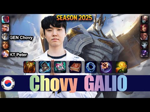 GEN Chovy GALIO vs LUCIAN Mid - Patch 25.18 KR Ranked | lolrec