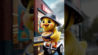 Little Duck's Rainy Kindness! Bring Back Tin Cookies in Rain, Warm Grandparents' Afternoon Tea!