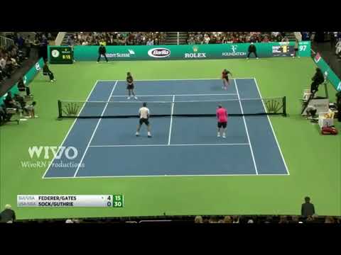 Federer | Bill Gates vs Jack Sock | Guthrie Super Tweener