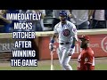 Javy Báez Mocks Amir Garrett After Hitting Walk Off A Breakdown