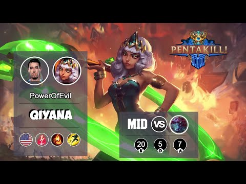 CLG PowerOfEvil Qiyana *PENTAKILL* MID vs Cho'gath| LOL | S9 NA Challenger - Full Gameplay