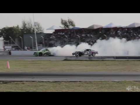 Formula Drift Canada World 2015 - Jeff Laflamme Leading Miro Ovcharik