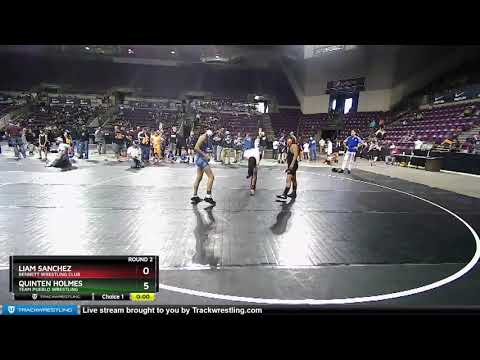 105 Lbs Round 2 - Quinten Holmes, Team Pueblo Wrestling Vs Liam Sanchez, Bennett Wrestling Club 22