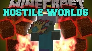 Minecraft: HOSTILE WORLDS MOD (METEORS, EVIL DIMENSION, EPIC PARTICLE EFFECTS!) Mod Showcase