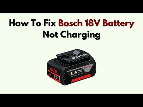 How to Fix Bosch 18V Battery Not Charging – Terminal Cleaning & Reset Steps