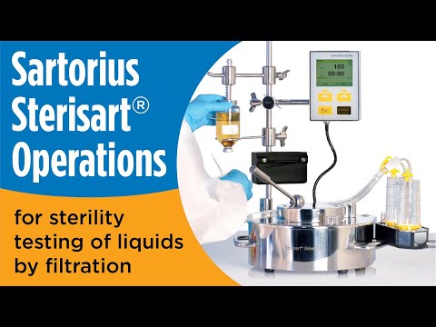 Sartorius Sterisart® Operations for sterility testing of liquids by filtration