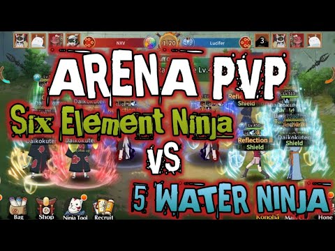 Six Path Ninja VS 5 Water Ninja - Ninja God War Mobile