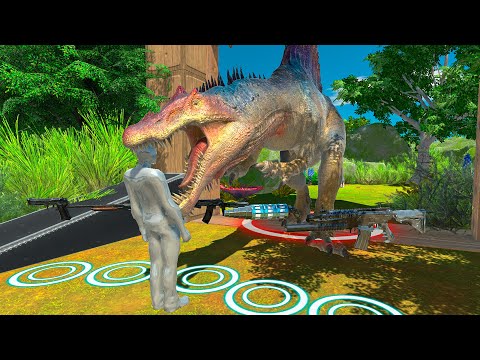 🔥FPS EXTREME DEATH RUN IN DEADLY DINO PARK - Animal Revolt Battle Simulator