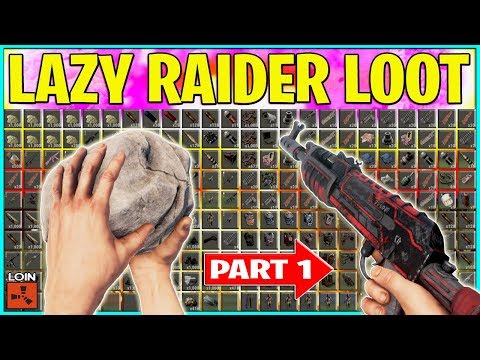 Rust LAZY RAIDER LOOT! - Rock to AK RAID in SECONDS - 1/2 (Best Eco Raids)