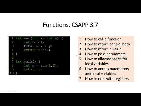 CS 354 Machine Organization and Programming Lecture 19 Function Calls in Assembly