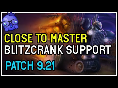 Hooking to Masters! Blitzcrank Support 9.21 League of Legends