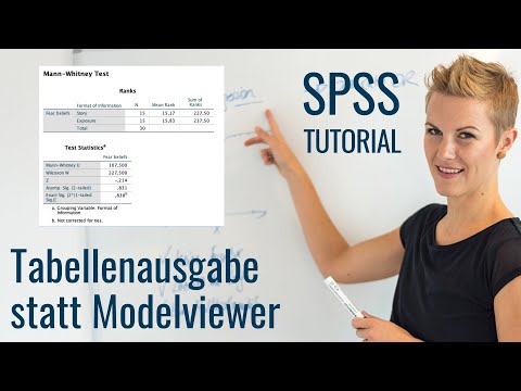 So bekommst Du Tabellenausgabe statt Modelviewer in SPSS