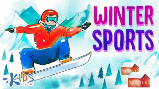 Types of Winter Sports for kids + Quizzes! | Kids Academy