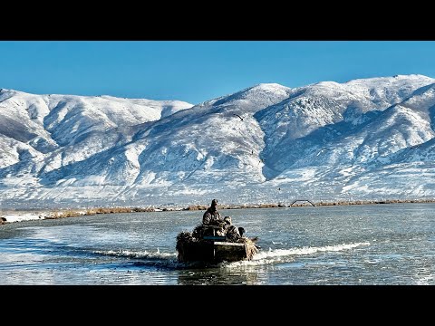 Breaking Ice-December Utah Duck Hunt with Mudbuddy and Excel boats