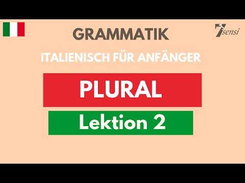 Plural im Italienischen | Italienisch für Anfänger | Lektion 2