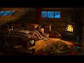 Deep Sleep In A Cozy Winter Hut Relaxing Fireplace Crackling Blizzard Wind Snowfall Sounds