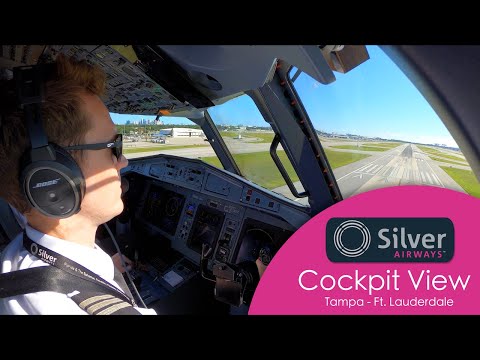 ATR 72-600 Flight Cockpit View | Silver Airways | Tampa - Ft. Lauderdale