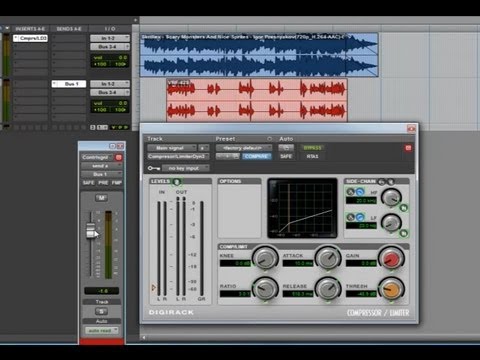 Sidechain compression: ducking audio effect