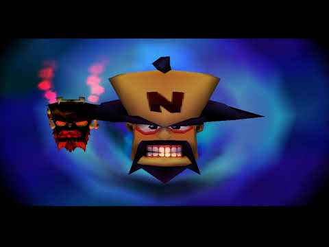 Crash Bandicoot - Warped (PS1) 105% Walkthrough pt33 - Dr. Neo Cortex Boss (Normal Ending)