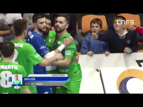 Gol Rafa Usín (4-1) en el Magna Gurpea - Santiago Futsal. 1Div, J26