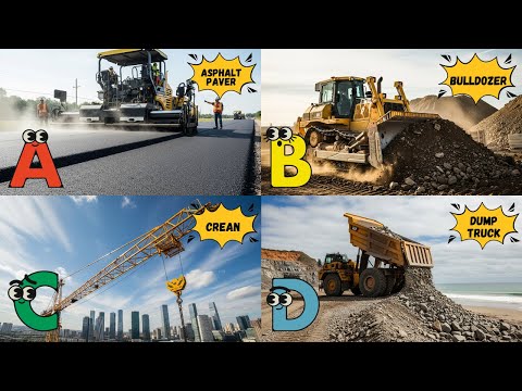 🚜 ABC Construction Vehicles Song | Learn A–Z with Trucks & Fun! | Energypac Kids TV