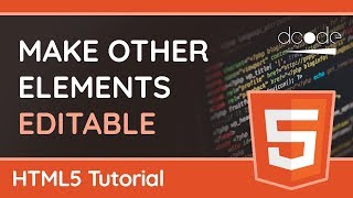 Make Other Elements Content Editable - HTML5 contenteditable attribute