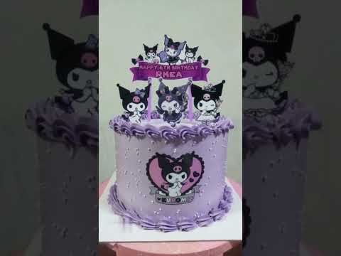 🎂💜✨ KUROMI THEME CAKE ✨💜🎂 | by DHINE BITESWEET 🎂✨#dhinebitesweet #kuromicake #customcakes #ordernow