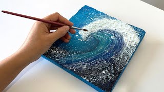 Create Stunning Sea Wave Texture | Easy Acrylic Painting Tutorial | Textured Art