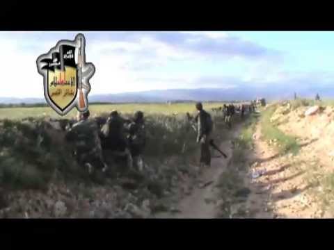 توثيق جانب من المعارك القائمة و استهداف مطار الضبعة العسكري بقذائف الهاون من قبل كتائب بشائر النصر في مدينة حمص