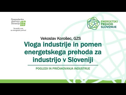 Vloga industrije in pomen energetskega prehoda za industrijo v Sloveniji