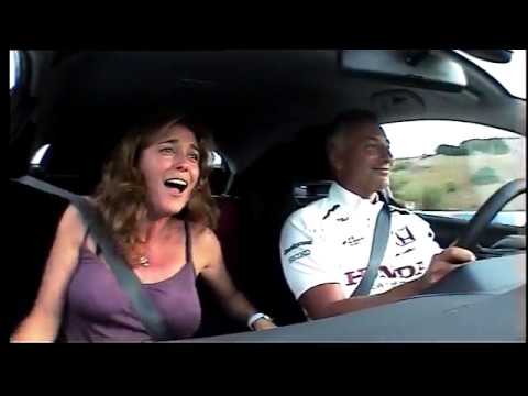 Patrese gives his wife an almighty fright