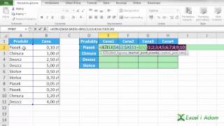 Excel - Zwracanie kolejnych wartości dla tego samego kryterium - porada #164