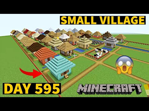 I build Small Village in Minecraft Creative mode 2023 Day 595