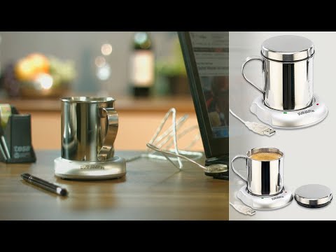 Chauffe-tasse usb - pearl - avec tasse en acier - pe6641-907_2