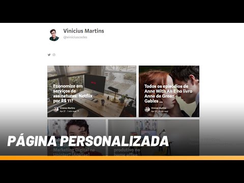 Como criar sua PÁGINA INCIAL PERSONALIZADA no MEDIUM? | Vinicius Codes