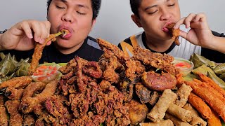 Crispy Fried Lamang Loob ng Baboy + Lumpia + Ngohiong