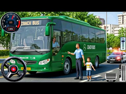 Real Coach Bus Simulator 3D - New City Games 2025 - Bus Game Andriod Gameplay