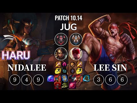 HLE Haru Nidalee vs Lee Sin Jungle - KR Patch 10.14